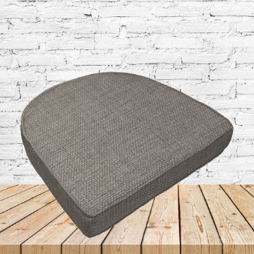 Richloom Solarium Rave Fossil Boxed Patio Contoured Dining Chair Seat Cushions –Wicker Chair Cushions