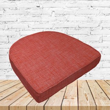 Richloom Solarium Rave Geranium Boxed Patio Contoured Dining Chair Seat Cushions –Wicker Chair Cushions