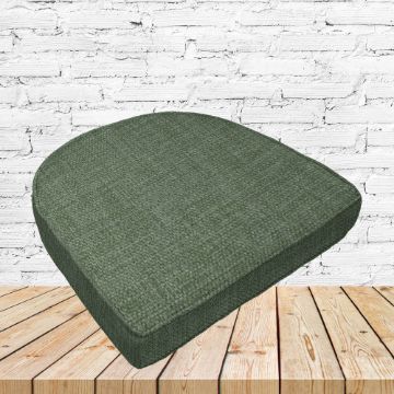 Richloom Solarium Rave Juniper Boxed Patio Contoured Dining Chair Seat Cushions –Wicker Chair Cushions