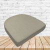 Richloom Solarium Rave Vanilla Boxed Patio Contoured Dining Chair Seat Cushions –Wicker Chair Cushions