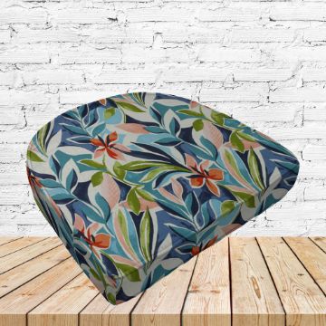 Richloom Solarium Somap Multi Boxed Patio Contoured Dining Chair Seat Cushions –Wicker Chair Cushions