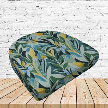 Richloom Solarium Somap Palm Boxed Patio Contoured Dining Chair Seat Cushions –Wicker Chair Cushions