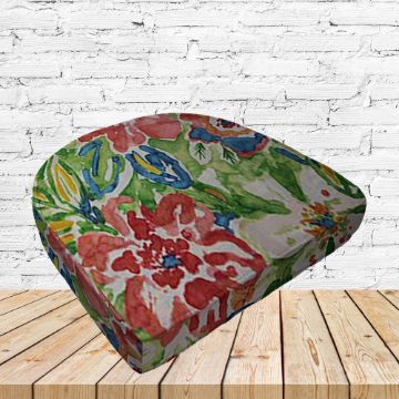 Richloom Solarium Sunriver Garden Boxed Patio Contoured Dining Chair Seat Cushions –Wicker Chair Cushions