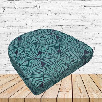 Richloom Solarium Talia Caribe Boxed Patio Contoured Dining Chair Seat Cushions –Wicker Chair Cushions