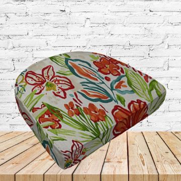 Richloom Solarium Valeda Breeze Boxed Patio Contoured Dining Chair Seat Cushions –Wicker Chair Cushions