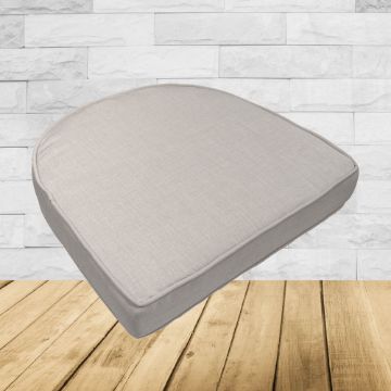 Wicker Patio Chair Cushions with a rounded back Boxed Double Piped Patio Dining Chair Seat Pad or Seat Cushion from Cascadia Outdoor Cushions