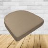 Wicker Patio Chair Cushions with a rounded back Boxed Double Piped Patio Dining Chair Seat Pad or Seat Cushion from Cascadia Outdoor Cushions