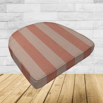 Wicker Patio Chair Cushions with a rounded back Boxed Double Piped Patio Dining Chair Seat Pad or Seat Cushion from Cascadia Outdoor Cushions