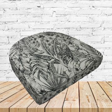 Richloom Solarium Wilshire Ebony Boxed Patio Contoured Dining Chair Seat Cushions –Wicker Chair Cushions