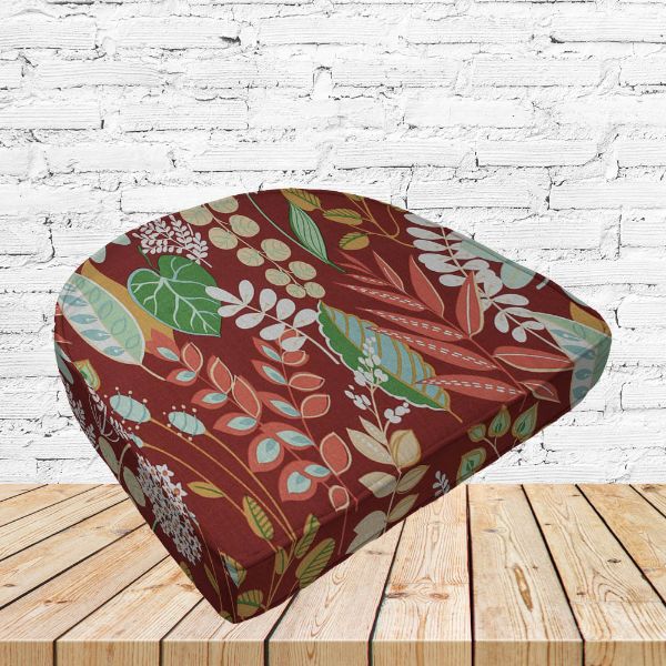 Richloom Solarium Windcrest Berry Boxed Patio Contoured Dining Chair Seat Cushions –Wicker Chair Cushions