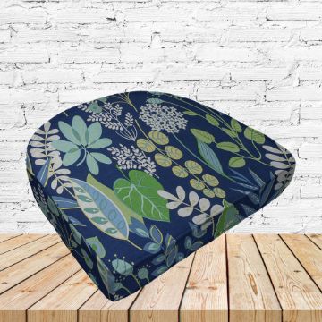 Richloom Solarium Windcrest Navy Boxed Patio Contoured Dining Chair Seat Cushions –Wicker Chair Cushions
