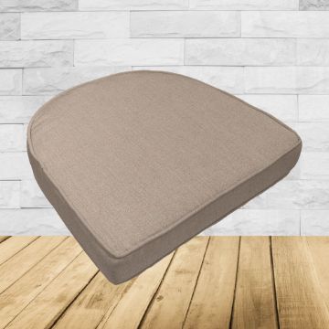 Wicker Patio Chair Cushions with a rounded back Boxed Double Piped Patio Dining Chair Seat Pad or Seat Cushion from Cascadia Outdoor Cushions