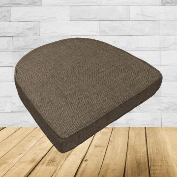 Wicker Patio Chair Cushions with a rounded back Boxed Double Piped Patio Dining Chair Seat Pad or Seat Cushion from Cascadia Outdoor Cushions