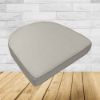 Wicker Patio Chair Cushions with a rounded back Boxed Double Piped Patio Dining Chair Seat Pad or Seat Cushion from Cascadia Outdoor Cushions
