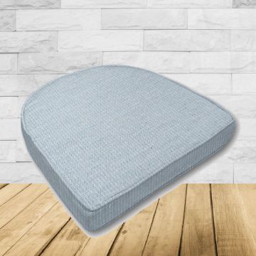 Wicker Patio Chair Cushions with a rounded back Boxed Double Piped Patio Dining Chair Seat Pad or Seat Cushion from Cascadia Outdoor Cushions