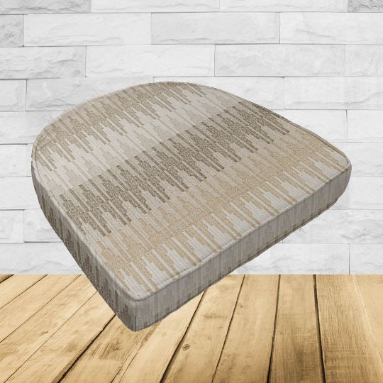 Wicker Patio Chair Cushions with a rounded back Boxed Double Piped Patio Dining Chair Seat Pad or Seat Cushion from Cascadia Outdoor Cushions