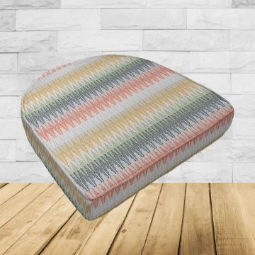 Wicker Patio Chair Cushions with a rounded back Boxed Double Piped Patio Dining Chair Seat Pad or Seat Cushion from Cascadia Outdoor Cushions