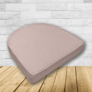 Cushion for wicker patio chairs, contoured or rounded at the back, Designed specifically for outdoor wicker patio chairs.