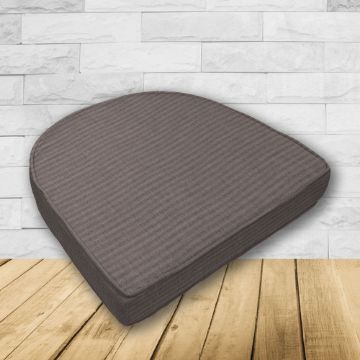 Cushion for wicker patio chairs, contoured or rounded at the back, Designed specifically for outdoor wicker patio chairs.