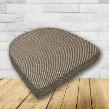 Cushion for wicker patio chairs, contoured or rounded at the back, Designed specifically for outdoor wicker patio chairs.