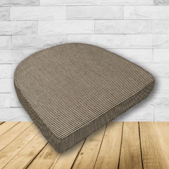 Cushion for wicker patio chairs, contoured or rounded at the back, Designed specifically for outdoor wicker patio chairs.