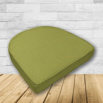Cushion for wicker patio chairs, contoured or rounded at the back, Designed specifically for outdoor wicker patio chairs.