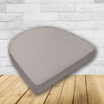Cushion for wicker patio chairs, contoured or rounded at the back, Designed specifically for outdoor wicker patio chairs.