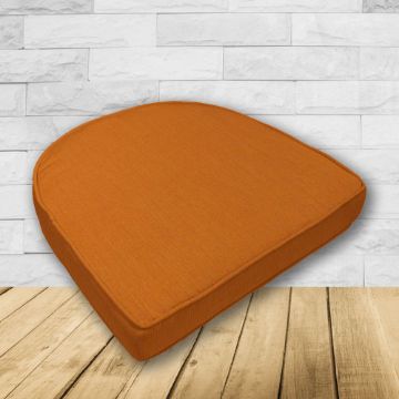 Cushion for wicker patio chairs, contoured or rounded at the back, Designed specifically for outdoor wicker patio chairs.