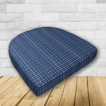 Wicker Patio Chair Cushions with a rounded back Boxed Double Piped Patio Dining Chair Seat Pad or Seat Cushion from Cascadia Outdoor Cushions