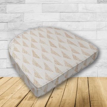 Wicker Patio Chair Cushions with a rounded back Boxed Double Piped Patio Dining Chair Seat Pad or Seat Cushion from Cascadia Outdoor Cushions