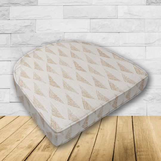 Wicker Patio Chair Cushions with a rounded back Boxed Double Piped Patio Dining Chair Seat Pad or Seat Cushion from Cascadia Outdoor Cushions