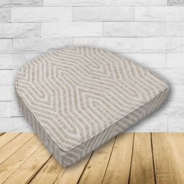 Wicker Patio Chair Cushions with a rounded back Boxed Double Piped Patio Dining Chair Seat Pad or Seat Cushion from Cascadia Outdoor Cushions