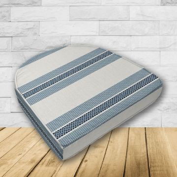 Wicker Patio Chair Cushions with a rounded back Boxed Double Piped Patio Dining Chair Seat Pad or Seat Cushion from Cascadia Outdoor Cushions