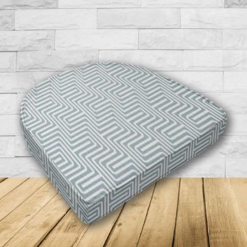 Wicker Patio Chair Cushions with a rounded back Boxed Double Piped Patio Dining Chair Seat Pad or Seat Cushion from Cascadia Outdoor Cushions