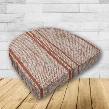 Wicker Patio Chair Cushions with a rounded back Boxed Double Piped Patio Dining Chair Seat Pad or Seat Cushion from Cascadia Outdoor Cushions