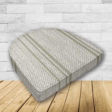 Wicker Patio Chair Cushions with a rounded back Boxed Double Piped Patio Dining Chair Seat Pad or Seat Cushion from Cascadia Outdoor Cushions