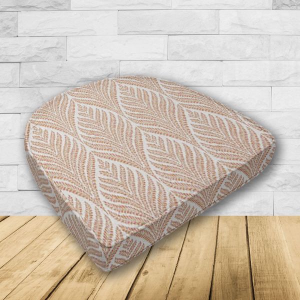 Wicker Patio Chair Cushions with a rounded back Boxed Double Piped Patio Dining Chair Seat Pad or Seat Cushion from Cascadia Outdoor Cushions