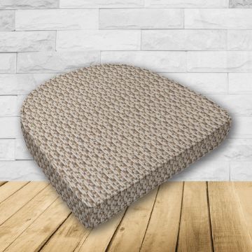 Wicker Patio Chair Cushions with a rounded back Boxed Double Piped Patio Dining Chair Seat Pad or Seat Cushion from Cascadia Outdoor Cushions