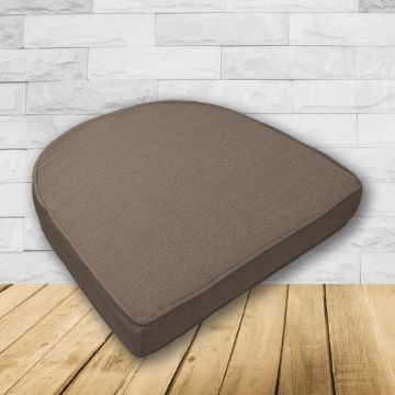 Wicker Patio Chair Cushions with a rounded back Boxed Double Piped Patio Dining Chair Seat Pad or Seat Cushion from Cascadia Outdoor Cushions