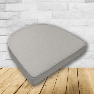 Wicker Patio Chair Cushions with a rounded back Boxed Double Piped Patio Dining Chair Seat Pad or Seat Cushion from Cascadia Outdoor Cushions