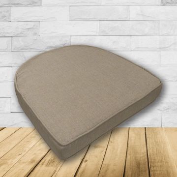 Wicker Patio Chair Cushions with a rounded back Boxed Double Piped Patio Dining Chair Seat Pad or Seat Cushion from Cascadia Outdoor Cushions