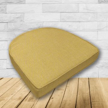 Wicker Patio Chair Cushions with a rounded back Boxed Double Piped Patio Dining Chair Seat Pad or Seat Cushion from Cascadia Outdoor Cushions