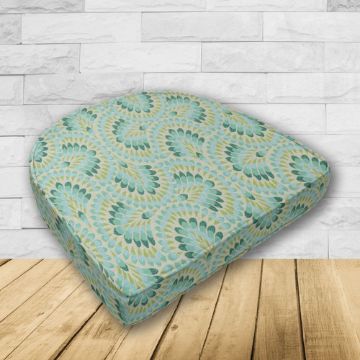 Wicker Patio Chair Cushions with a rounded back Boxed Double Piped Patio Dining Chair Seat Pad or Seat Cushion from Cascadia Outdoor Cushions