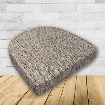 Wicker Patio Chair Cushions with a rounded back Boxed Double Piped Patio Dining Chair Seat Pad or Seat Cushion from Cascadia Outdoor Cushions