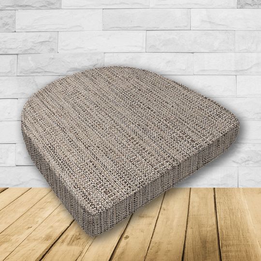 Wicker Patio Chair Cushions with a rounded back Boxed Double Piped Patio Dining Chair Seat Pad or Seat Cushion from Cascadia Outdoor Cushions