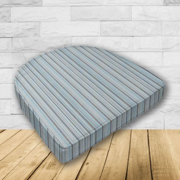 Wicker Patio Chair Cushions with a rounded back Boxed Double Piped Patio Dining Chair Seat Pad or Seat Cushion from Cascadia Outdoor Cushions