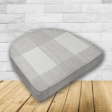 Wicker Patio Chair Cushions with a rounded back Boxed Double Piped Patio Dining Chair Seat Pad or Seat Cushion from Cascadia Outdoor Cushions