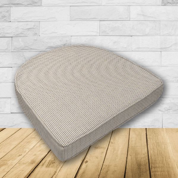 Wicker Patio Chair Cushions with a rounded back Boxed Double Piped Patio Dining Chair Seat Pad or Seat Cushion from Cascadia Outdoor Cushions