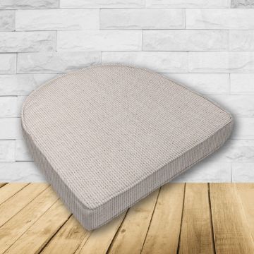 Wicker Patio Chair Cushions with a rounded back Boxed Double Piped Patio Dining Chair Seat Pad or Seat Cushion from Cascadia Outdoor Cushions