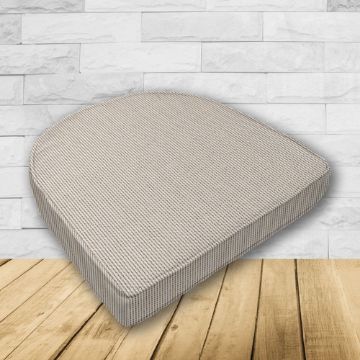 Wicker Patio Chair Cushions with a rounded back Boxed Double Piped Patio Dining Chair Seat Pad or Seat Cushion from Cascadia Outdoor Cushions